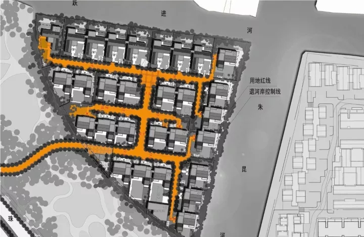 王字型路網(wǎng)造分解人流，保證入口私密性